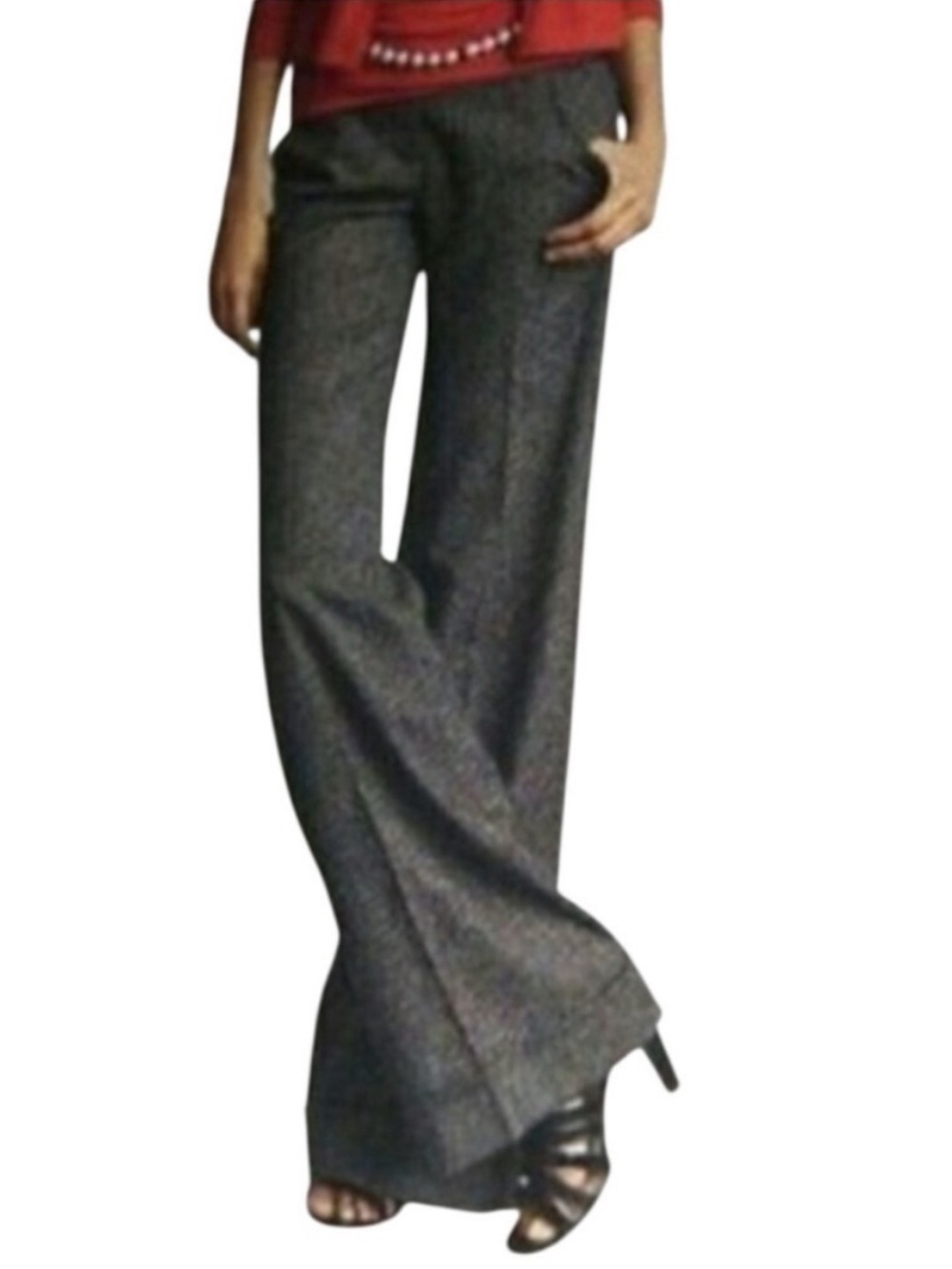 CAbi #371 Linen Sailor Pant Dark Gray Wide Leg